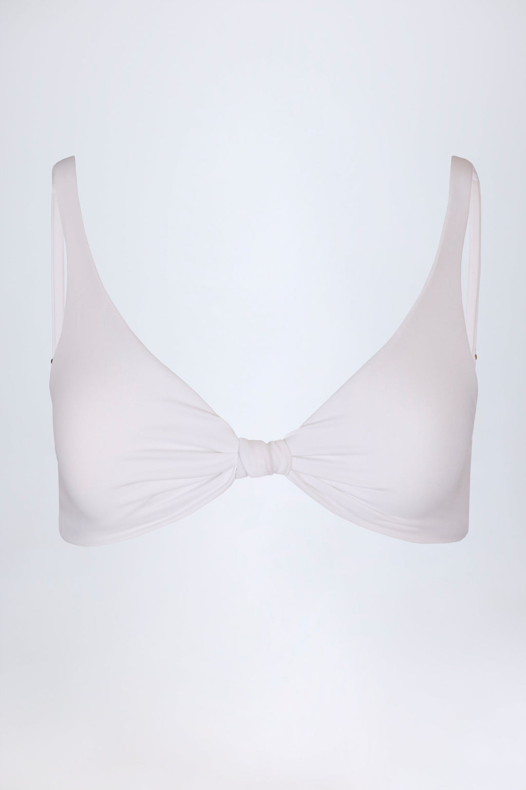 Knot-Detail Bikini Top in White