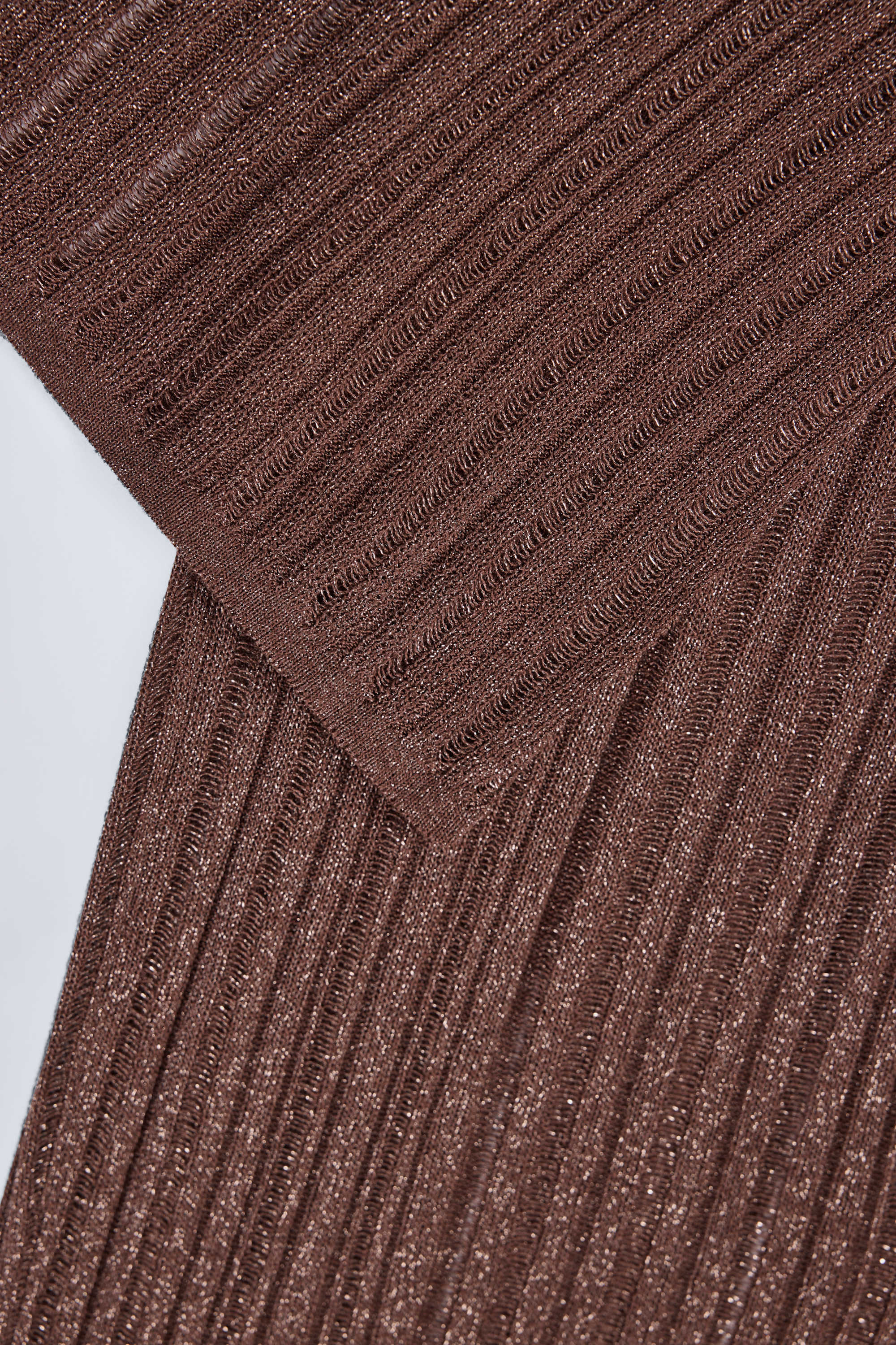 Mid-Rise Flared Trousers in Bronze