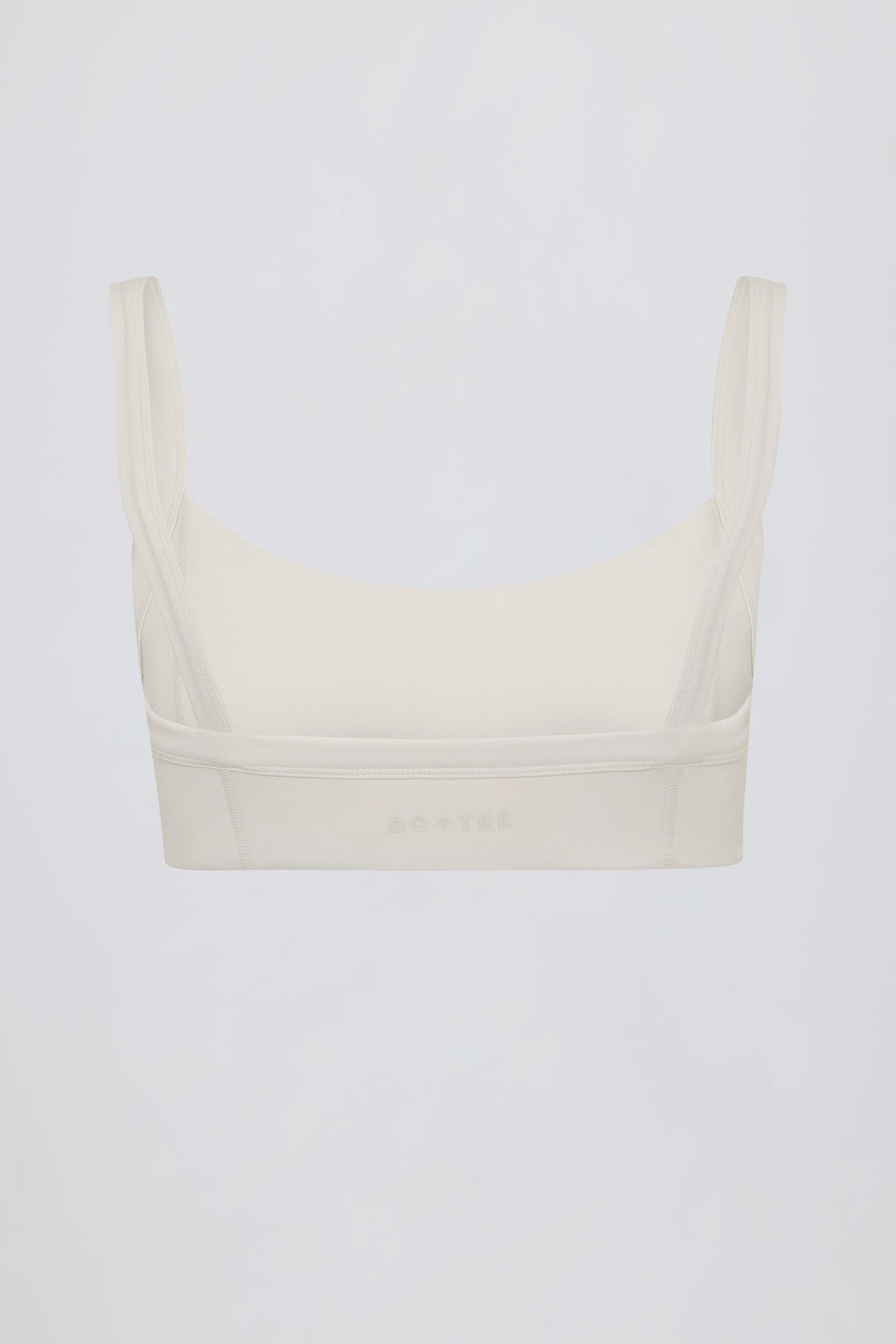 Soft Active Seam-Detail Sports Bra in Cream