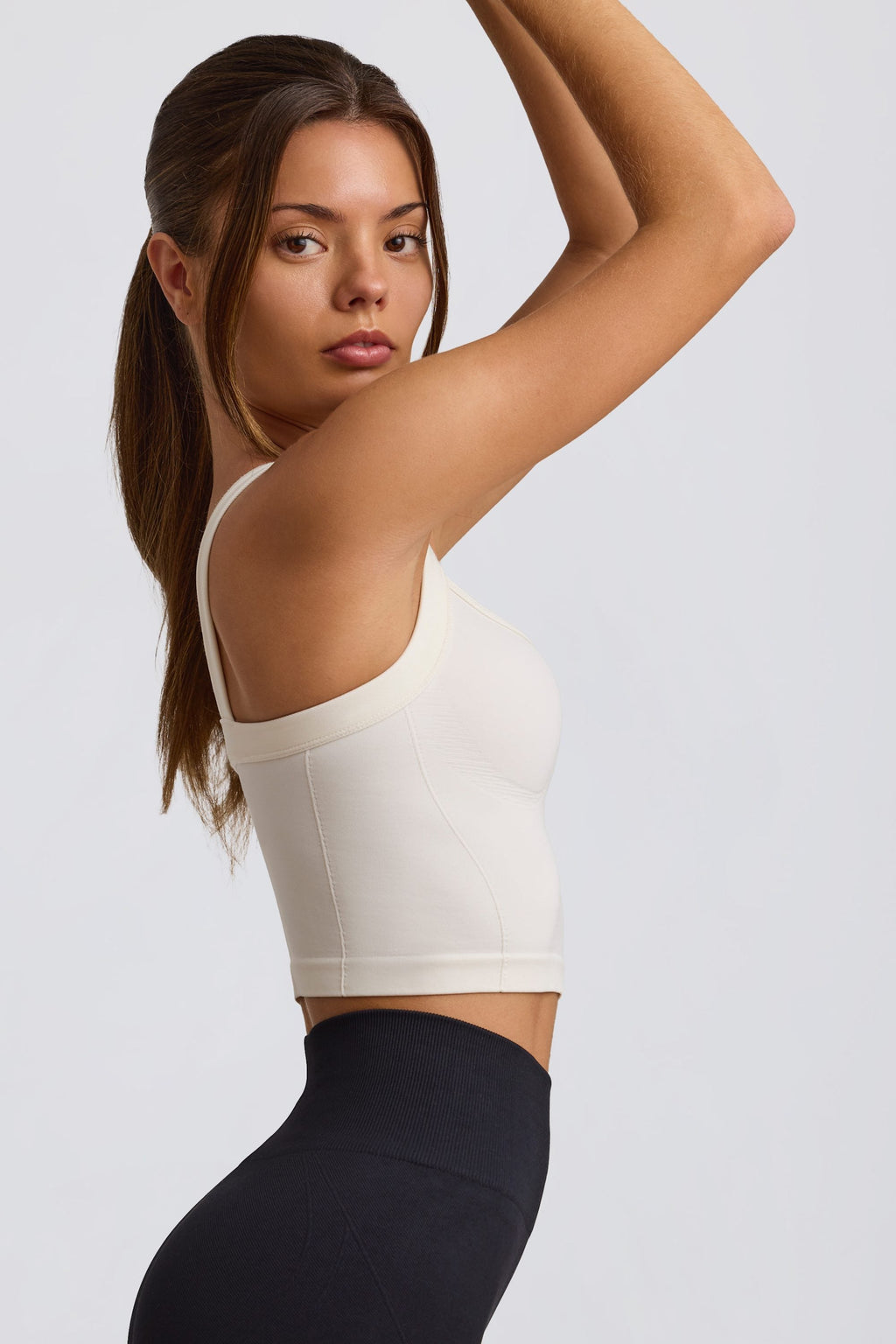 Super Sculpt Seamless Longline Camisole Top in White