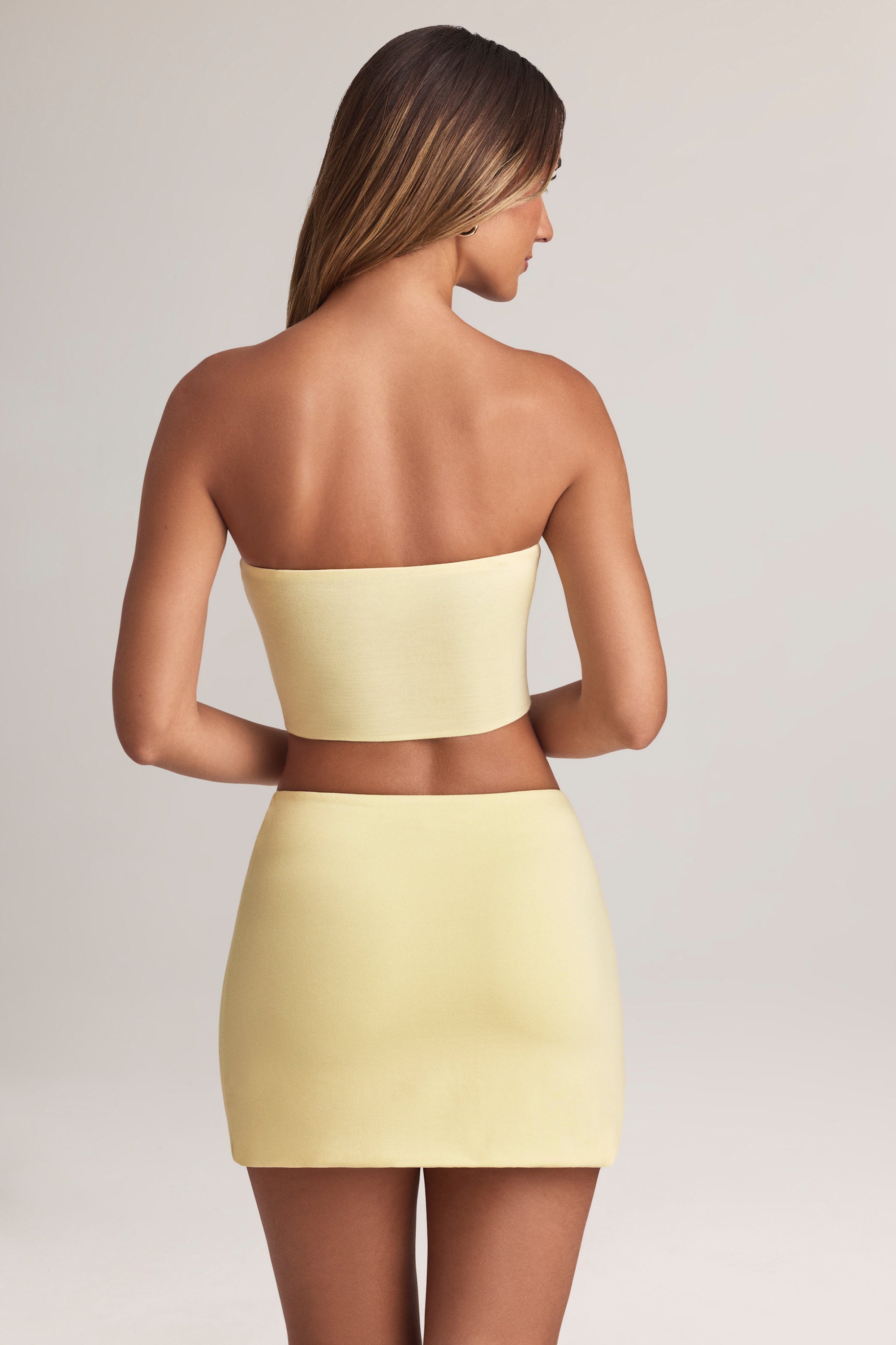 Modal Mid-Rise A-Line Mini Skirt in Lemon Sherbet